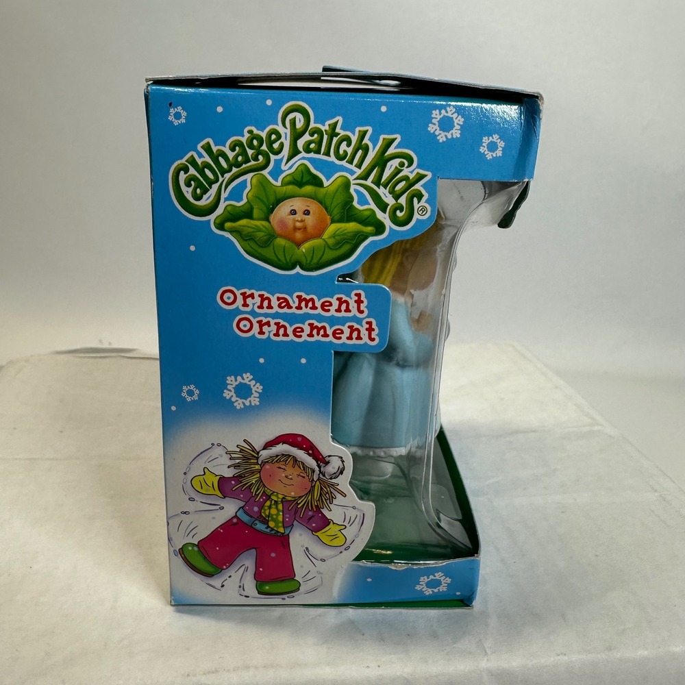 Vintage Cabbage Patch Kids Angel Ornament Blonde Blue Dress American Greetings - Picture 5 of 9